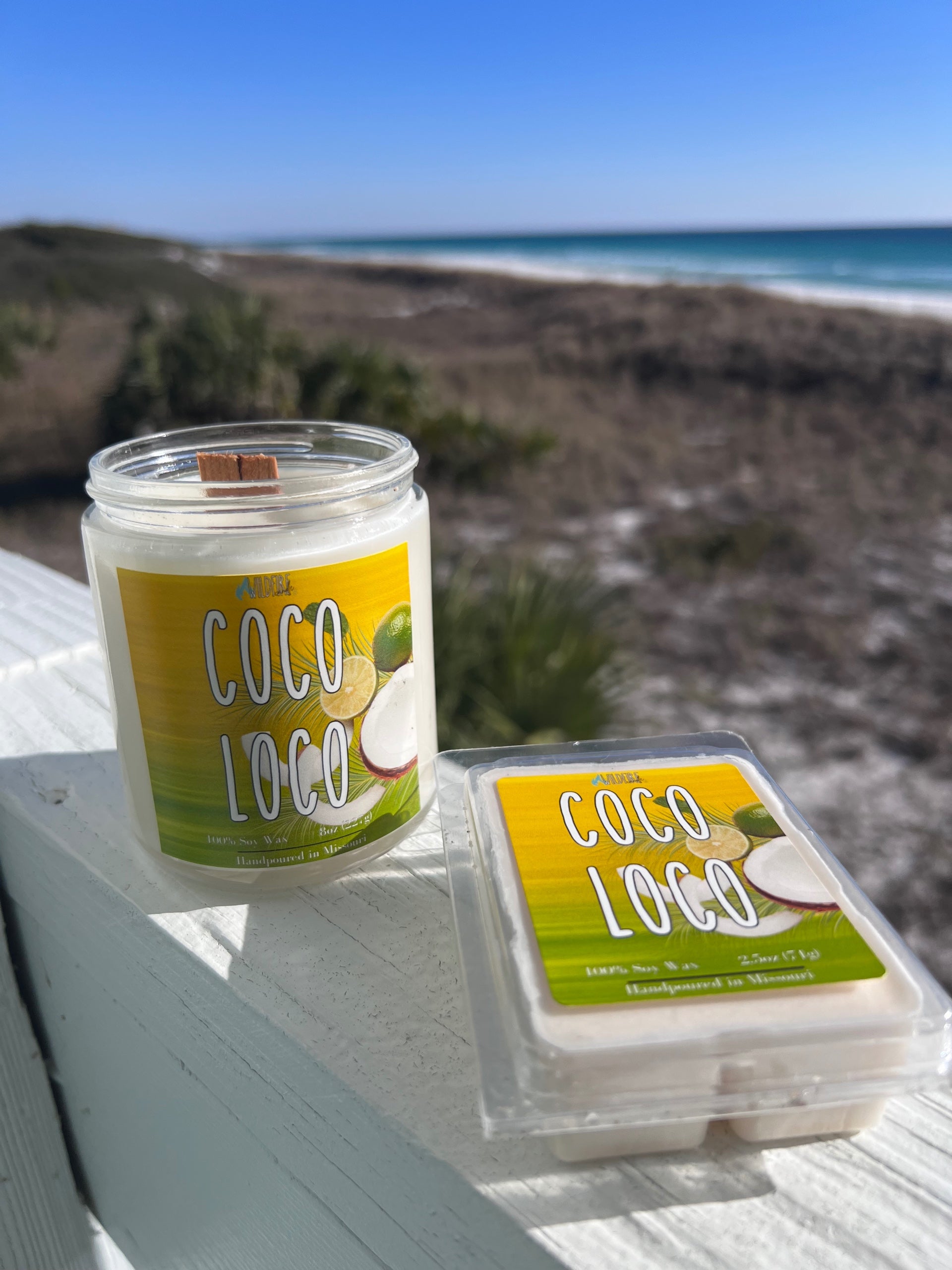 Coco Loco Candle | 8oz Soy Wax WoodenWick | Wildfire Candle Co.